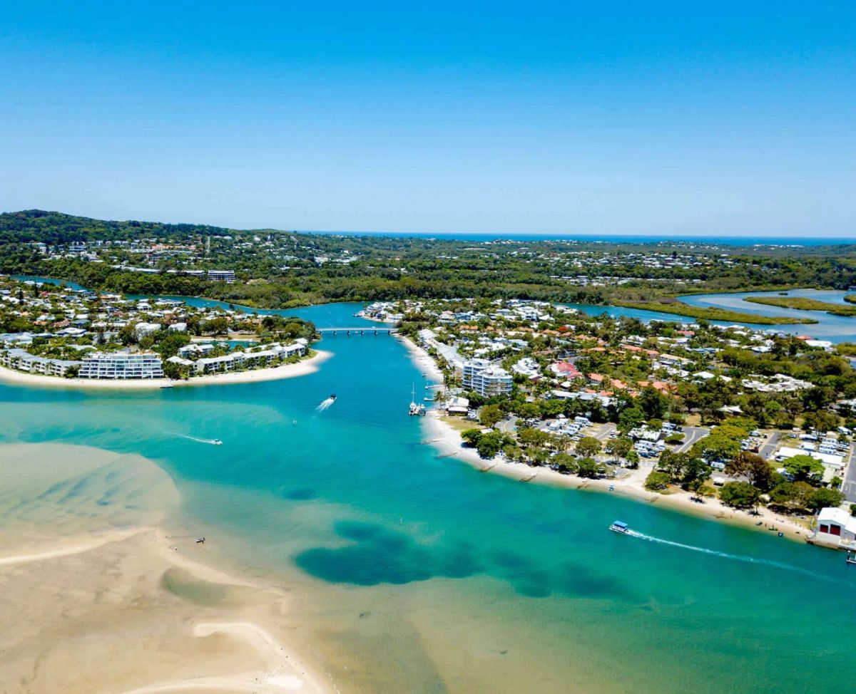 Aerial view of the Sunshine Coast